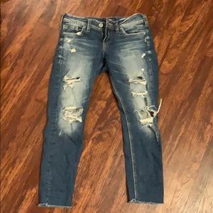 Size 28/25 silver suki jeans